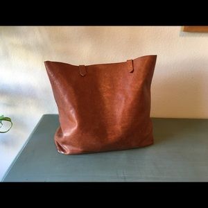 Madewell large transport tote in cognac